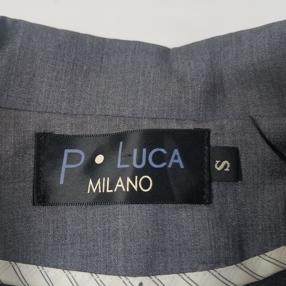 P.Luca Milano Gray Studded Suit Blazer Jacket - Picture 11 of 13